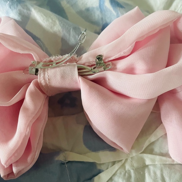 Handmade by me pink chiffon hair bow - Picture 5 of 6